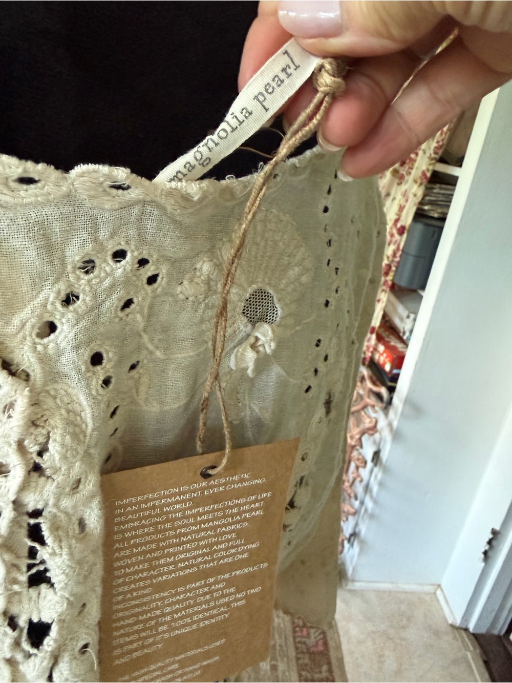 Magnolia Pearl eyelet top in moonlight NWT vintage - Picture 6 of 7